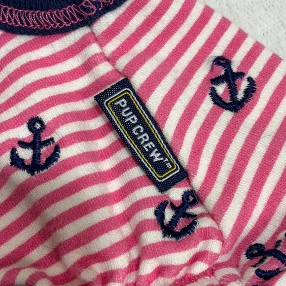 Nautical Striped Dog Dress with Anchor Print - Picture 4 of 7